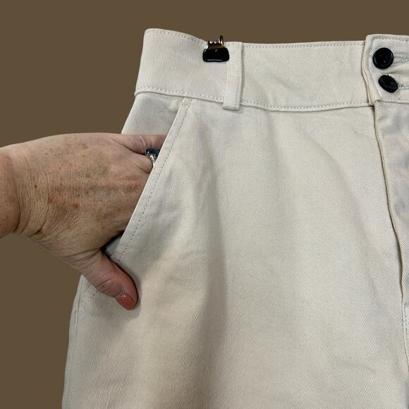 New Everlane The Organic Straight Leg Crop Pants Pumice Stone Women 6 NWT - Picture 7 of 11